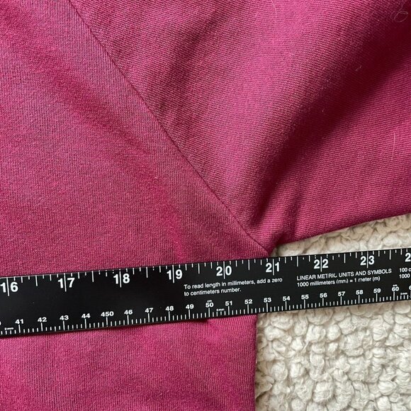 Nike Dri-Fit Sweatshirt Women Small Maroon Oversize Glitter Logo Slit Drawstring - Picture 9 of 11